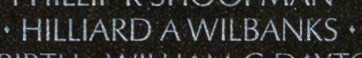Photo of Wilbanks' name inscribed on The Wall.